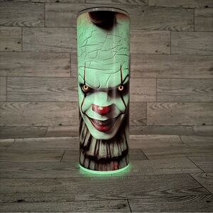 NEW- “Pennywise” GLOW IN THE DARK 20oz Stainless Steel Tumbler Hot/Cold Drinks